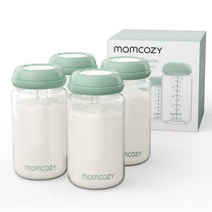 Momcozy Natural Baby Bottle, Wide-Neck, BPA Free Breast Milk Container