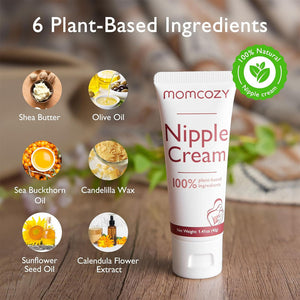 Momcozy Nipple Cream Safe for Breastfeeding, Plant-Based Ingredients