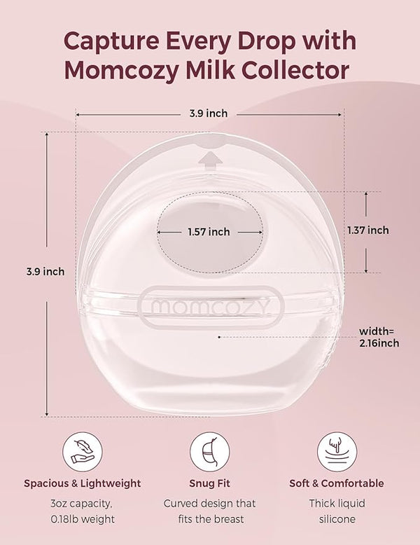 Momcozy Reusable Milk Collector For Breastmilk-Double