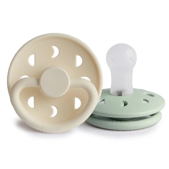 Frigg Moon Phase Latexpacifer 0-6M  2-Pack Cream/Sage