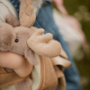 Moonkie Hug & Go Toddler Plush Backpack Mossy The Reindeer