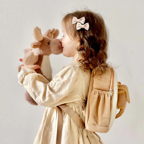 Moonkie Hug & Go Toddler Plush Backpack Mossy The Reindeer