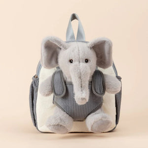 Moonkie Hug & Go Toddler Plush Backpack Babu The Elephant