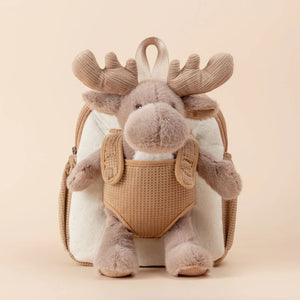 Moonkie Hug & Go Toddler Plush Backpack Mossy The Reindeer