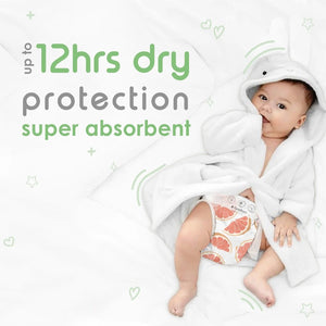 Pureborn Matser Pack Organic Bamboo Diapers Ultra-gentle Eco-Friendly Nappies - Print may vary