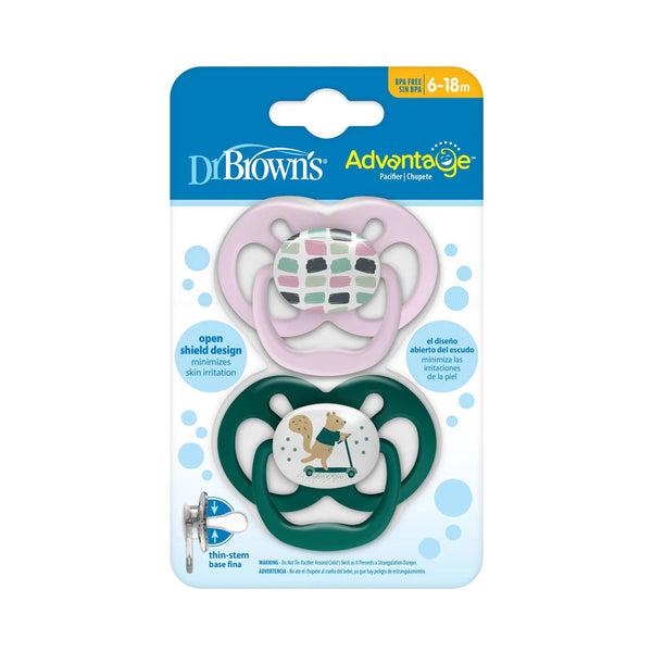 Dr. Brown's Advantage Pacifiers 6-18 Months Soothers