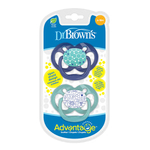 Dr. Browns Advantage Pacifiers Blue 6-18 Months Soothers