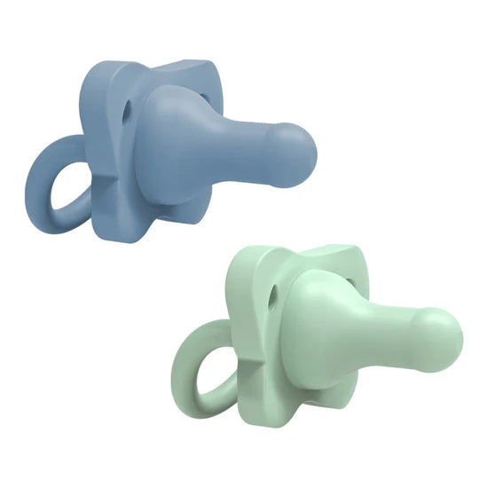 Dr. Brown's Happy Paci Silicone Pacifier 0-6M Blue Green Set