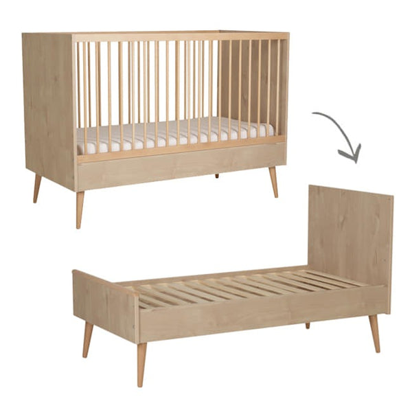 Quax Cocoon Bed 140x70 Natural Oak Modern Crib