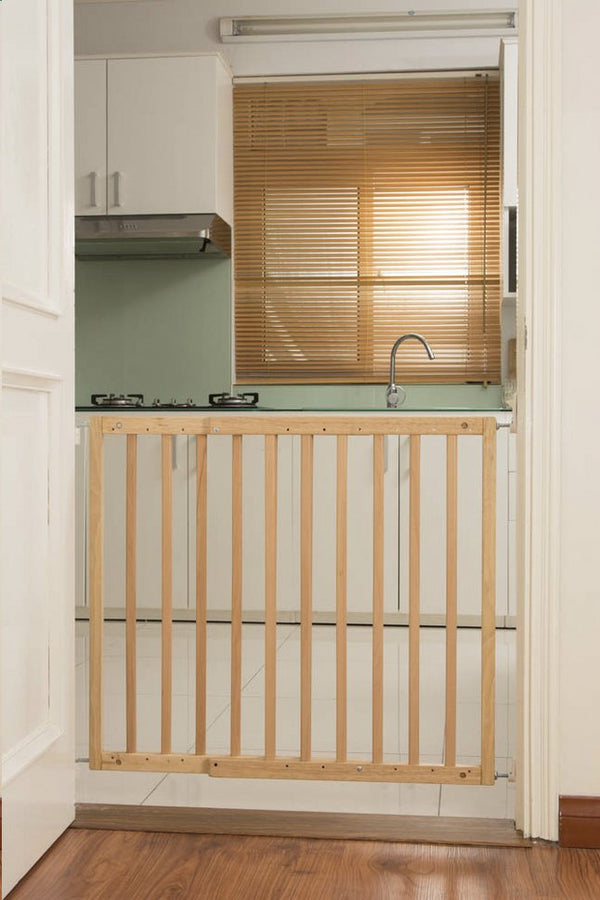 Quax Wooden Gate Twister Naturel Safety Door Gate