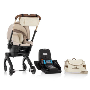 Evenflo® Shyft™ DualRide™ Infant Car Seat - Stroller Combo with Carryall Storage Champagne