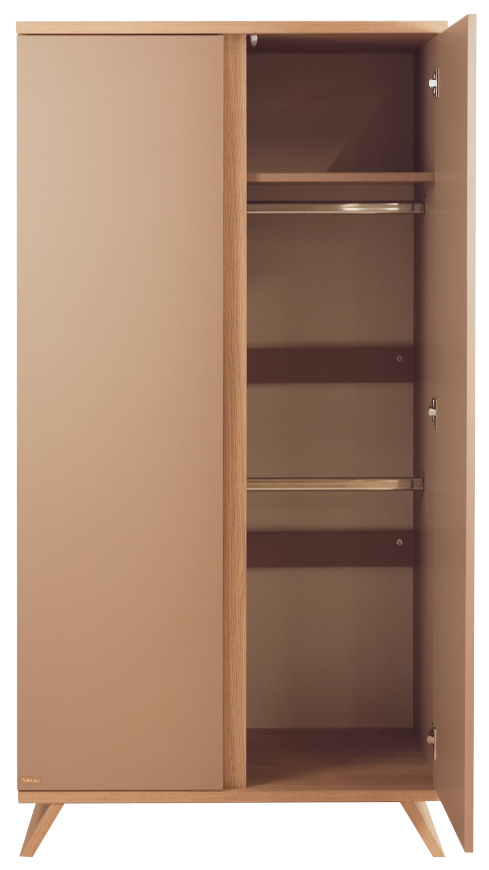 Faktum Sienna Cappuccino 2-Door Baby Wardrobe | Push-Open Nursery Storage Cabinet