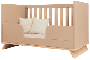 Faktum Sienna Cappuccino Baby Cot Bed 140x70 | Convertible Toddler Bed with Adjustable Height