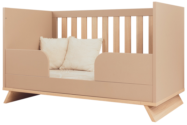 Faktum Sienna Cappuccino Baby Cot Bed 140x70 | Convertible Toddler Bed with Adjustable Height
