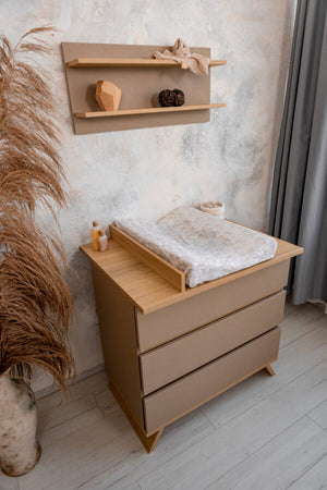 Faktum Sienna Cappuccino 3-Drawer Nursery Dresser