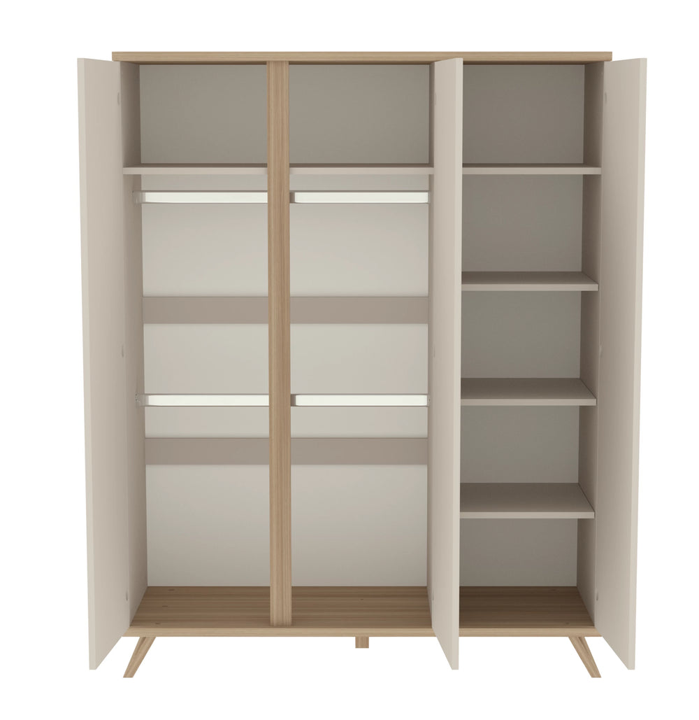 Faktum Sienna Cashmere 2-Door Baby Wardrobe | Push-Open Nursery Storage Cabinet