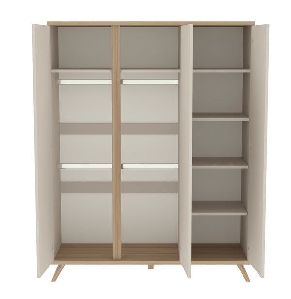 Faktum Sienna Cashmere 2-Door Baby Wardrobe | Push-Open Nursery Storage Cabinet