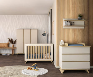 Faktum Sienna Cashmere 2-Door Baby Wardrobe | Push-Open Nursery Storage Cabinet