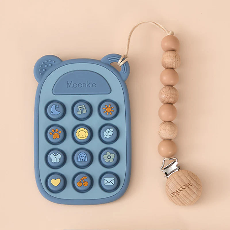 Moonkie Silicone Press Phone Teething Toy