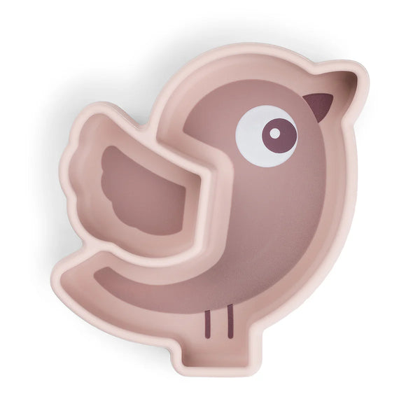 Done By Deer Silicone Stick & Stay Snack Plate Birdee Blue