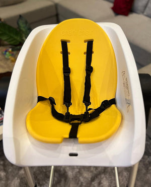 CharliChair 2-in-1  Baby Bath Chair - Black With Cushion