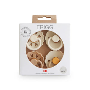 FRIGG Round Silicone Pacifier 0-6M 4-Pack Snowflake Dream