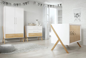 Trama Artech Wardrobe – 2 Door Nursery Wardrobe | Matte White