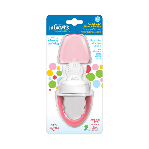 Dr. Brown's Fresh Firsts Pink Silicone Feeder