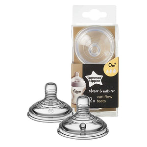 Tommee Tippee Vari Flow Teats 2 Pack Silicone Anti-Colic