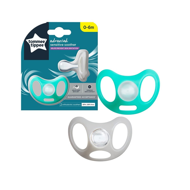 Tommee Tippee 2 Soothers 0-6M Advanced Sensitive Pacifiers