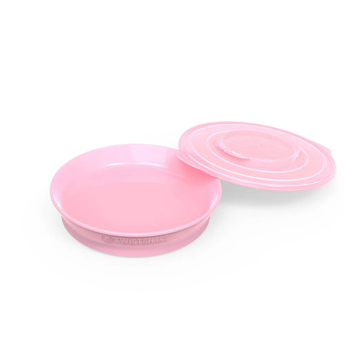 Twistshake Plate Non-Slip Silicone Kids Dish With Lid