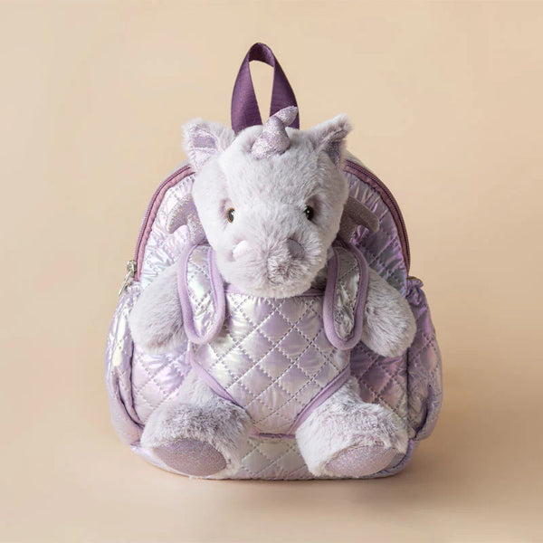 Moonkie Hug & Go Toddler Plush Backpack Lilac The Unicorn