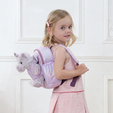 Moonkie Hug & Go Toddler Plush Backpack Lilac The Unicorn