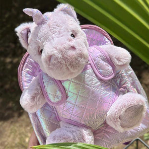 Moonkie Hug & Go Toddler Plush Backpack Lilac The Unicorn