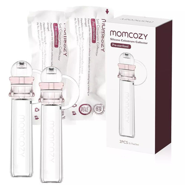 Momcozy Reusable Colostrum Collector - 100% Food-Grade Silicone Storage & Feeding Kit