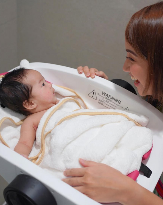 CharliChair 2-in-1  Baby Bath Chair - Black With Cushion