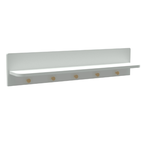 Faktum Colette White Nursery Wall Shelf | Baby Room Storage & Decorative Shelf