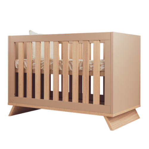 Faktum Sienna Cappuccino Baby Cot Bed 140x70 | Convertible Toddler Bed with Adjustable Height