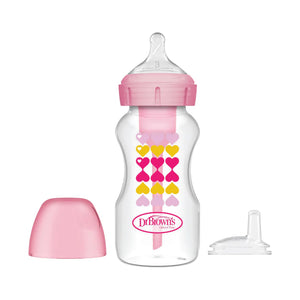Dr. Brown's Sippy Bottle 270ml Pink Transition Cup