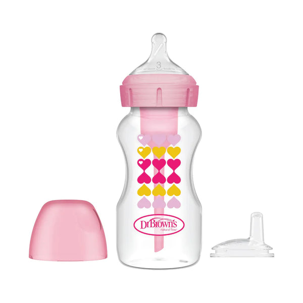 Dr. Brown's Sippy Bottle 270ml Pink Transition Cup