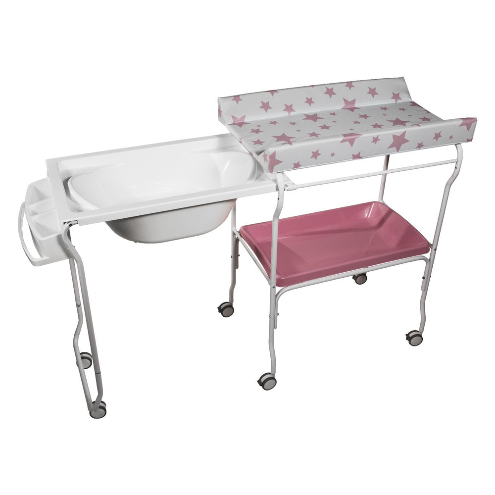 Plastimyr extendable bath pink stars