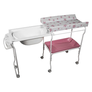 Plastimyr extendable bath pink stars