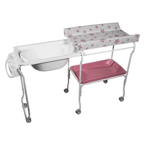 Plastimyr extendable bath pink stars