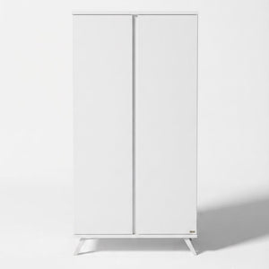 Faktum Sienna White 2-Door Baby Wardrobe | Push-Open Nursery Storage Cabinet