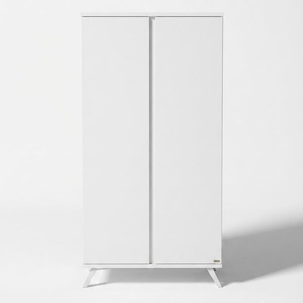 Faktum Sienna White 2-Door Baby Wardrobe | Push-Open Nursery Storage Cabinet