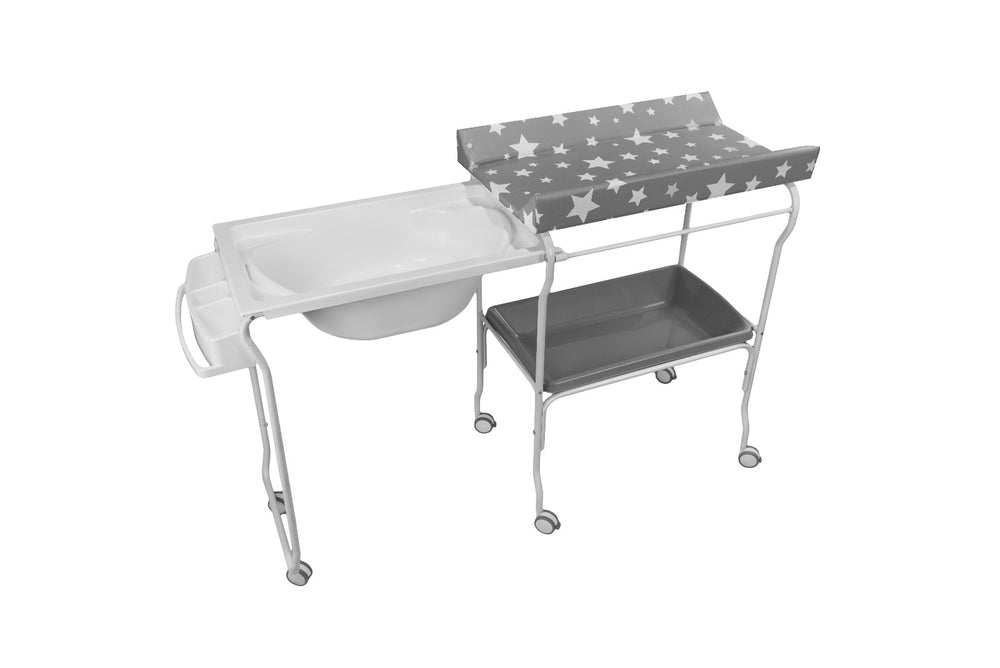 Plastimyr extendable bath white stars
