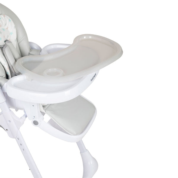 Plastimyr High Chair Twinkle Grey Adjustable Reclining Seat