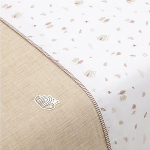 Cambrass Set Quilt Cover Cot 70 Greeny Beige Bedding Set