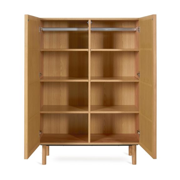 Hai No Ki Wardrobe - Natural Ash, 8 Compartments