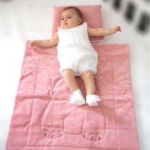 Babyjem Velvet Blanket With Pillow Rose, Soft Cotton Bedding Set